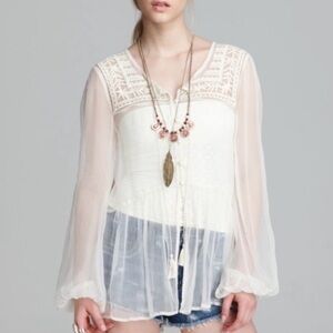 Elegant Sheer White Blouse